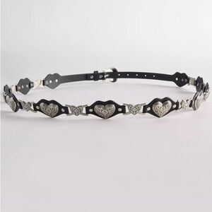 Torrid Black Heart-Embellished Belt NWT SIZE 2
